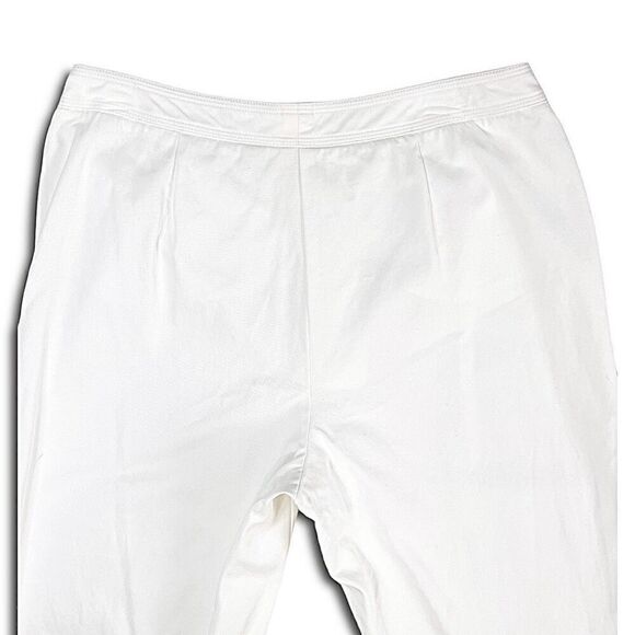 Caslon White Cotton High Waist Crop Pants Sz 12 - Picture 4 of 8